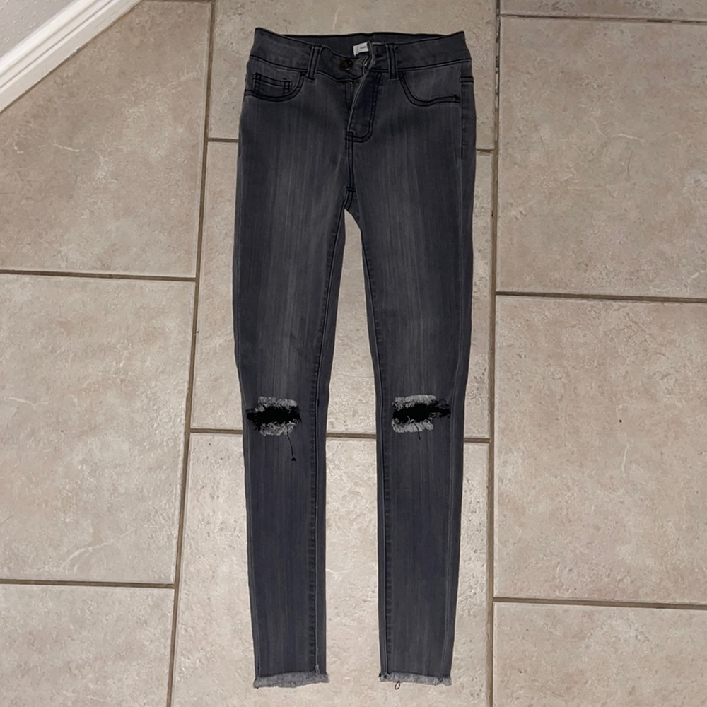 Gray ankle jeggings